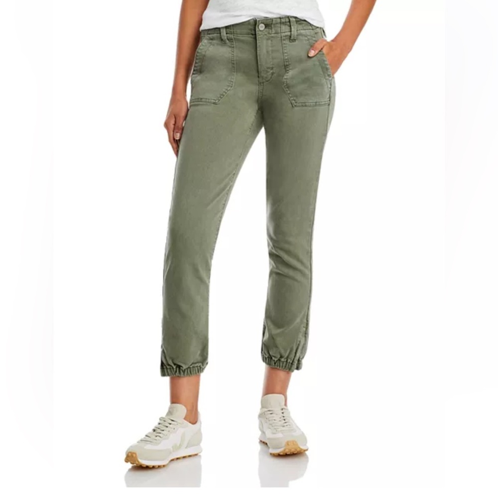 Paige Mayslie Cropped Jogger Pants Vintage Ivy Green Women’s 28